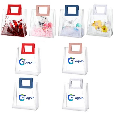 PVC Gift Wrap Bag with Handle and Ribbon