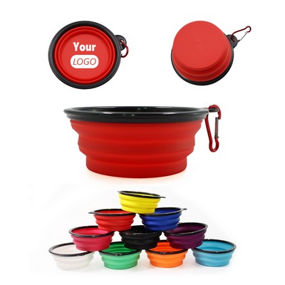 Collapsible Dog Bowl With Carabiner Clip