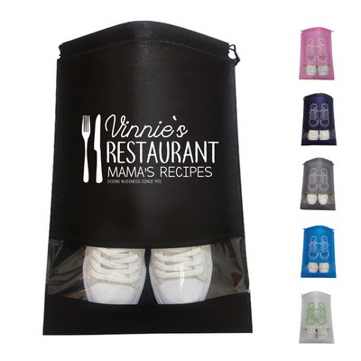 Non-Woven and PVC Drawstring Shoe Bag