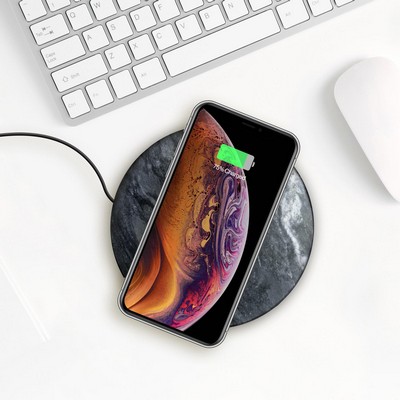 Einova Wireless 10W Qi Charging Stone - Black Marble