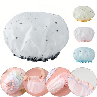 Double Layer Waterproof Shower Cap