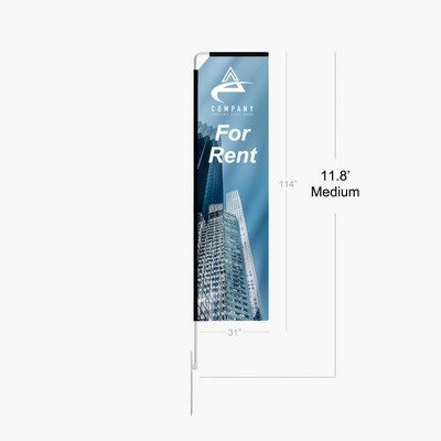 11.8' Rectangle Flag Single Sided