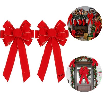 Red Christmas Bows Outdoor Decorations