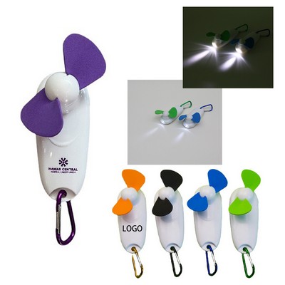 Handheld Carabiner Fan W/Led