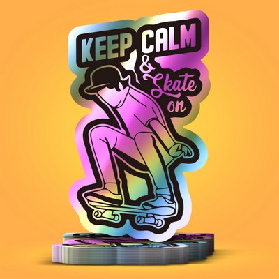6" Custom Holographic Sticker