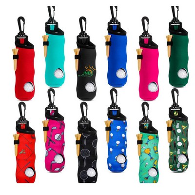 Golf Ball Tee Holder Neoprene Pouch