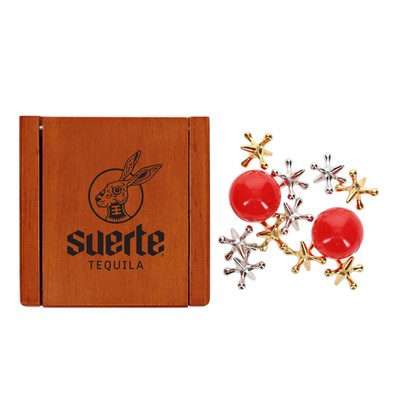 Custom Jacks Game in Wood Box