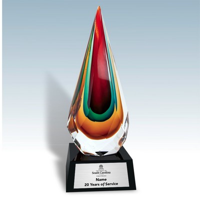 Diamond Teardrop Art Glass Award