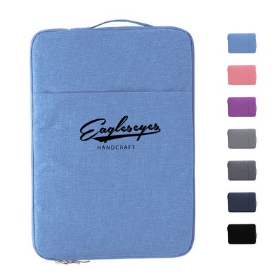 Oxford Laptop Bag w/ Front Pocket & Zip