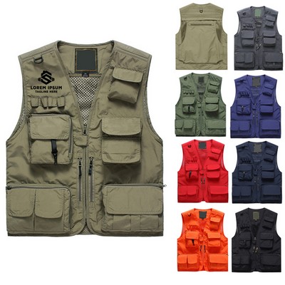 Casual Outdoor Work Safari Fishing Phote Vest