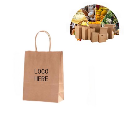 6" x 3" x 8" Kraft Paper Handbag