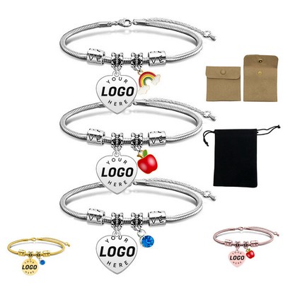 Stainless Steel Customizable Snake Bone Bracelet