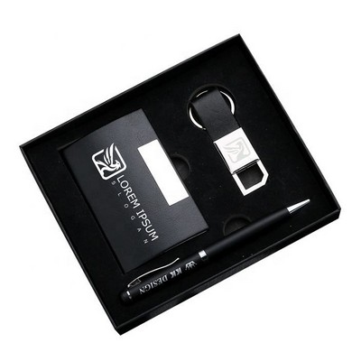 Business Card Case Keychain Gift Set