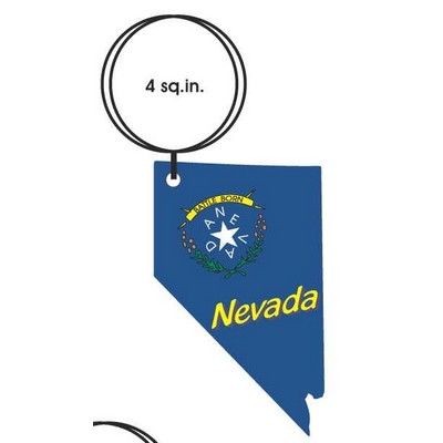 Nevada Battle Born Key Chain w/Clear Mirrored Back (4 Square Inch)