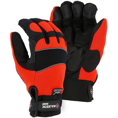 Majestic 2145HOH Winter Lined Mechanics Glove with Hi-Viz Knit Back