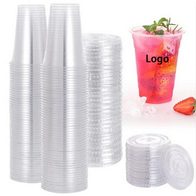 16oz Crystal Clear Pet Cup With Lid