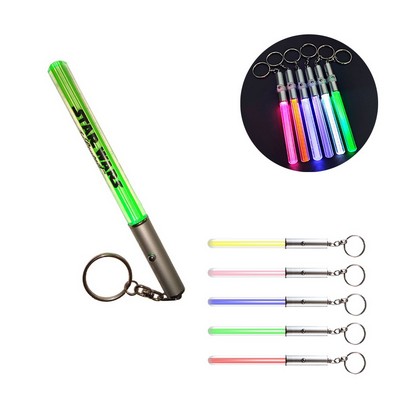 5" Mini LED Glow Stick Acrylic Keychain with Adjustable Flashing Steady Light