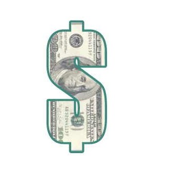 Dollar Sign $100 Bill Maxi Magnet (6 Square Inch)