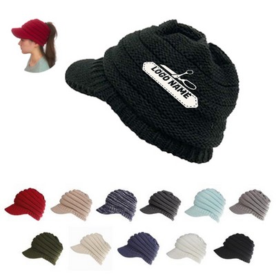 Ponytail Knit Beanie