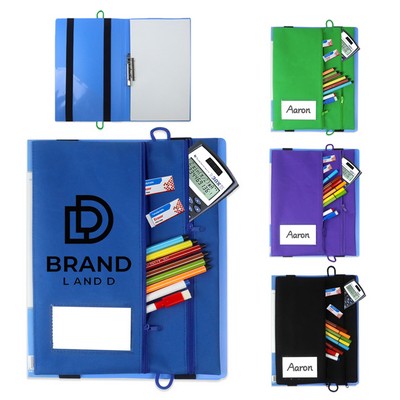 Adjustable Elastic Band Multi Pockets File Folder Binder Bag