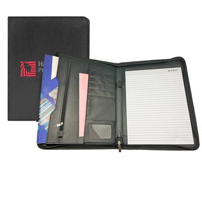 Leatherette Zippered Portfolio