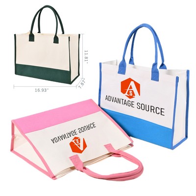 15 Oz. Canvas Tote Bag For(16.93" x 11.81" x 7.87")