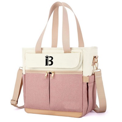 16.2L Women's Oxford Lunch Cooler Tote Bag w/Shoulder Strap