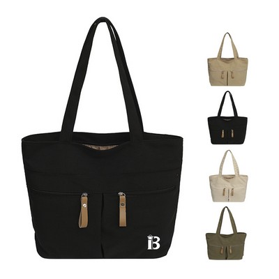 Nylon Waterproof Multi Pocket Tote Bag