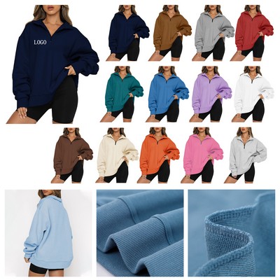 Women's Fleece Solid Color Sweatshirt