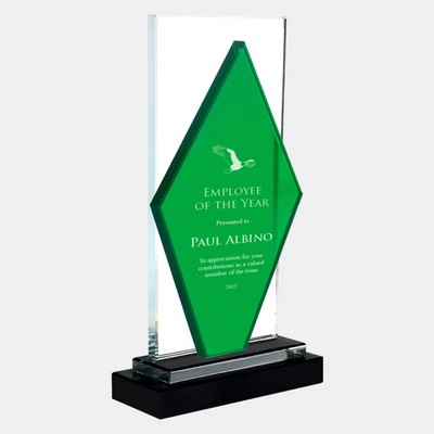 Green Diamond Award with Black Base