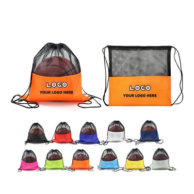 Customizable Mesh Drawstring Bag