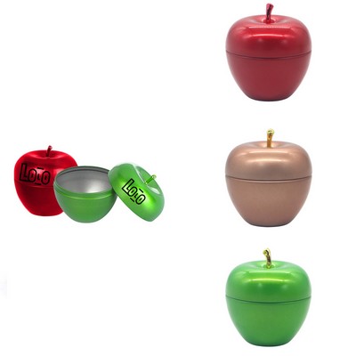 Apple Shaped Aluminum Storage Container