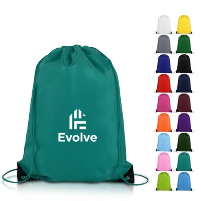 Reinforced Corner 210D Polyester Drawstring Backpack