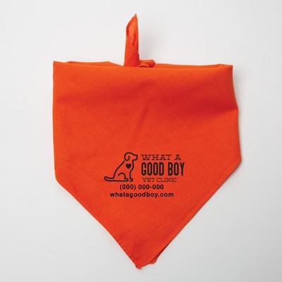 Personalized Orange Square Pet Bandana