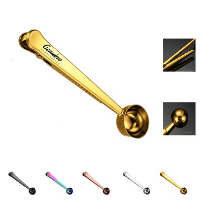 Stainless Steel Coffee Spoon with Bag Clip