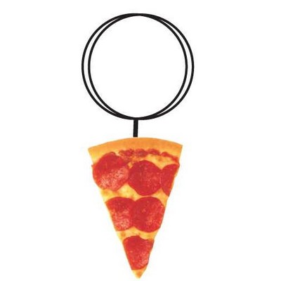 Pizza Slice Executive Key Chain w/Mirrored Back (4 Square Inch)