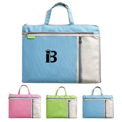 Large Capacity Portable Cute Color A4 File Zipper Bag