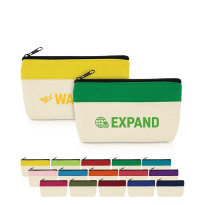 Two-Tone Cotton Canvas Utility Organizer Pouch