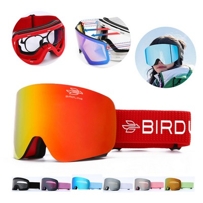 Magnetic Double-Layer Anti-Fog UV400 Protection Snow Goggles