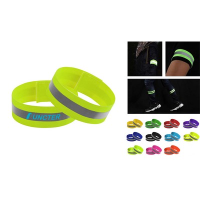 High-Visibility Adjustable Reflective Arm Band & Leg Band for Night Safety #1