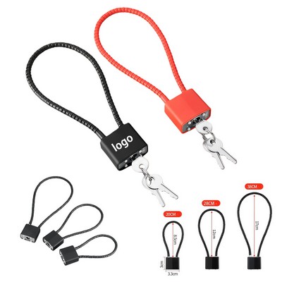 Heavy-Duty Cable Padlock with Keys