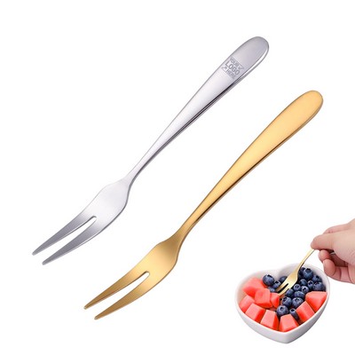 Stainless Steel Mini Appetizer & Dessert Fork for Fruit Seafood Salad