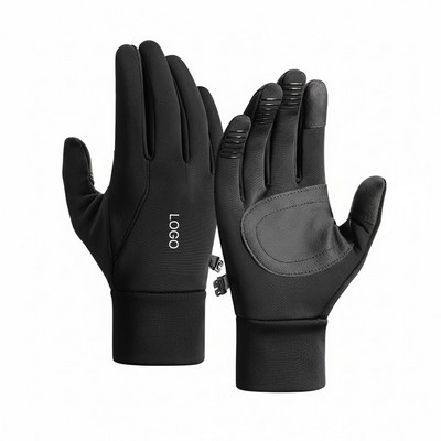 Men's Winter Waterproof Cycling Gloves Windproof Fleece Touchscreen Outdoor Gloves