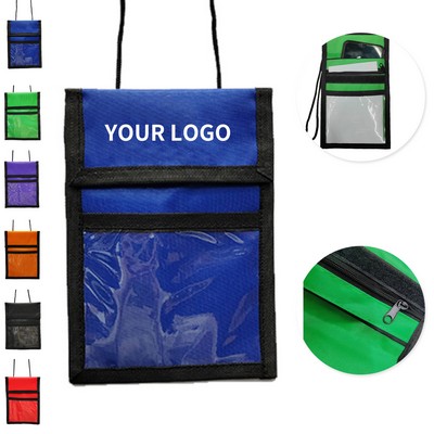 Oxford Neck Wallet With Breakaway Cord