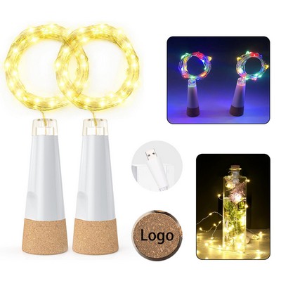 Waterproof Rechargeable USB String Fairy LED Cork Bottle Lights