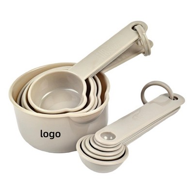 11-Piece PP Plastic Measuring Cups and Spoons Set BPA Free for Baking and Kitchen Use