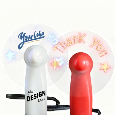 Handheld USB Flashing Letter Fan