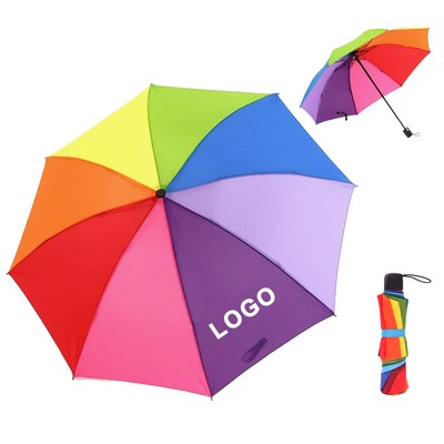8 Rib Rainbow Umbrella