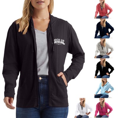 Women's Slub Knit Full-Zip Hoodie