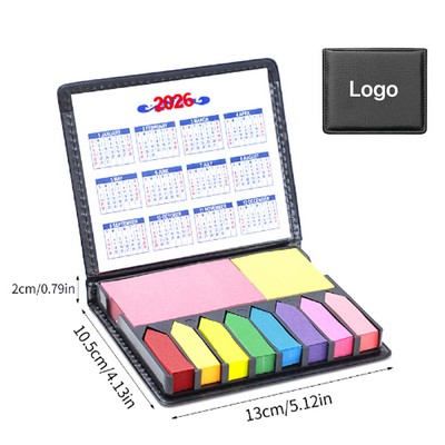 Portable Leather Case Calendar Sticky Note